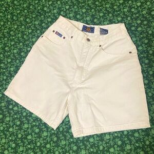 White Cotton Jean Shorts